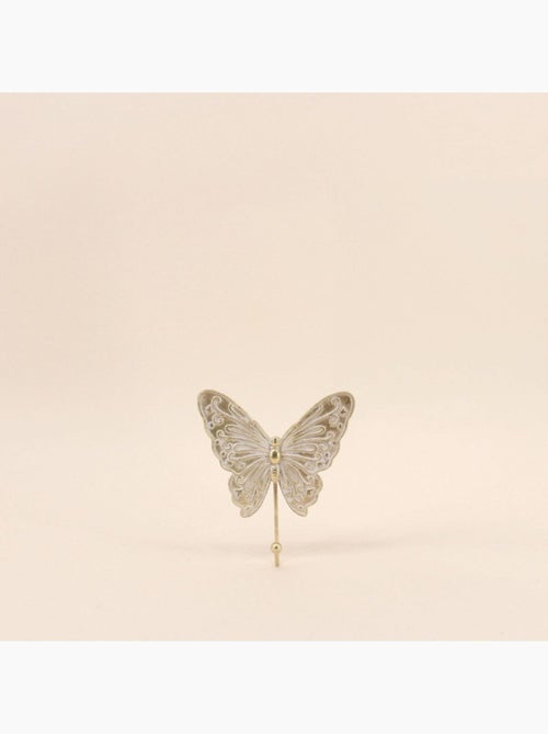 Patère forme papillon doré 13x15cm - Kiabi