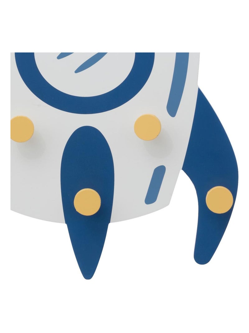 Patère fusée pour enfant Bleu - Kiabi