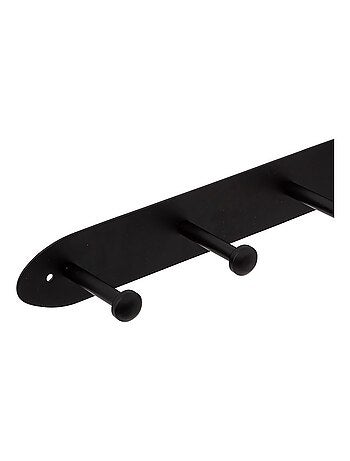 Patère métal 4 têtes noir