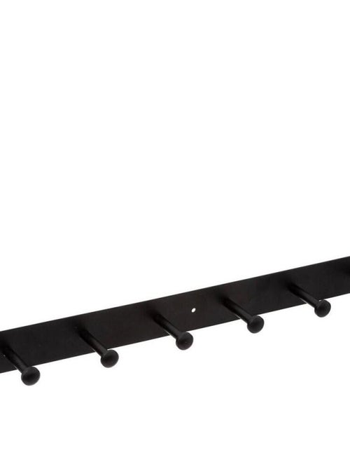 Patère métal 6 têtes noir - Kiabi
