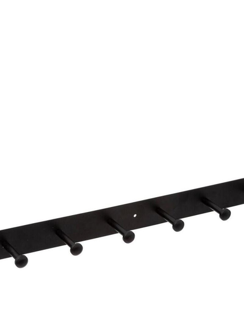 Patère métal 6 têtes noir Noir - Kiabi