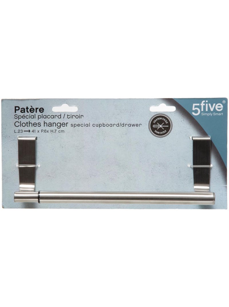 Patère murale extensible 1 tige NOXY Argent - Kiabi