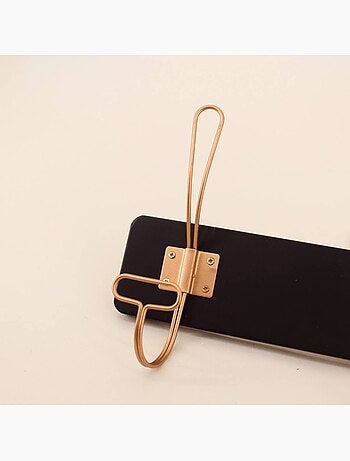 Patère noir et doré en métal 40x18cm