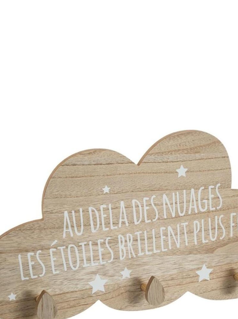 Patère nuage étoiles 3 crochets Beige - Kiabi
