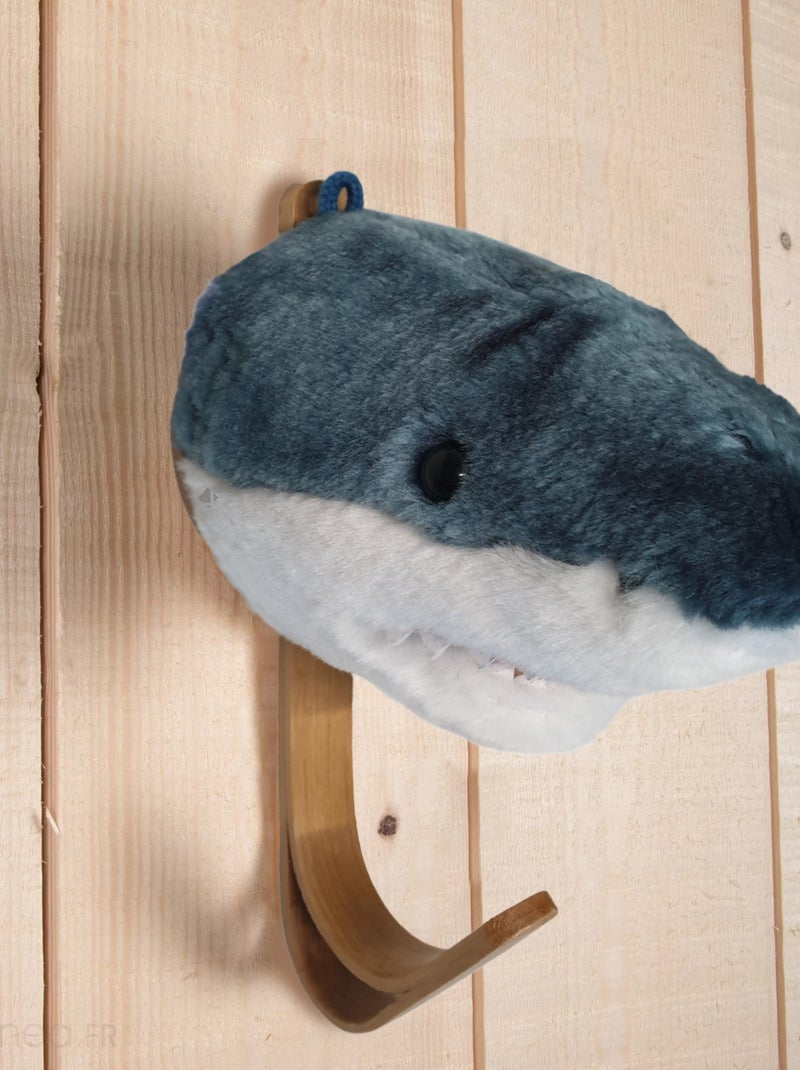 Patères petites têtes collection SOFT ANIMALS Aquatique Requin Jack Bleu - Kiabi