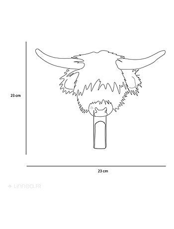 Patères petites têtes collection SOFT ANIMALS Basse-cour Vache Daisy