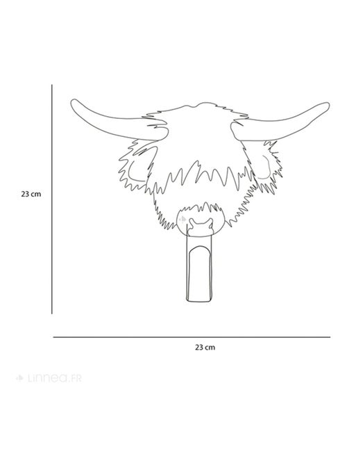 Patères petites têtes collection SOFT ANIMALS Basse-cour Vache Daisy - Kiabi