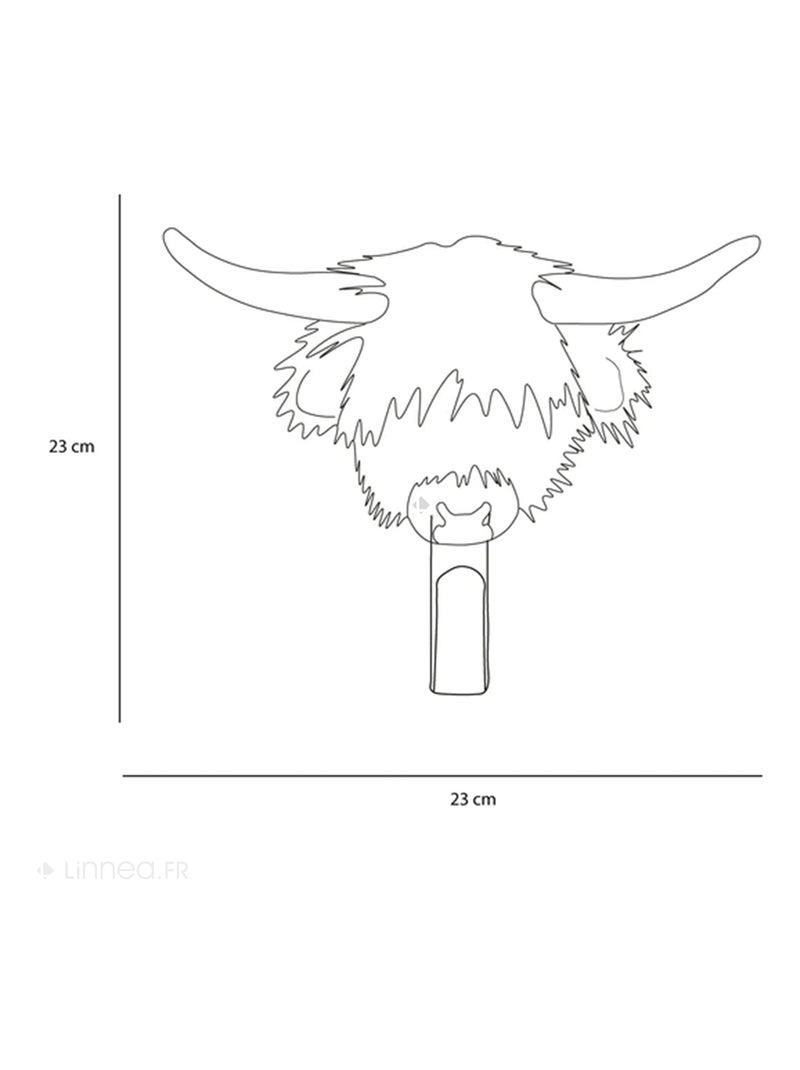 Patères petites têtes collection SOFT ANIMALS Basse-cour Vache Daisy Marron - Kiabi