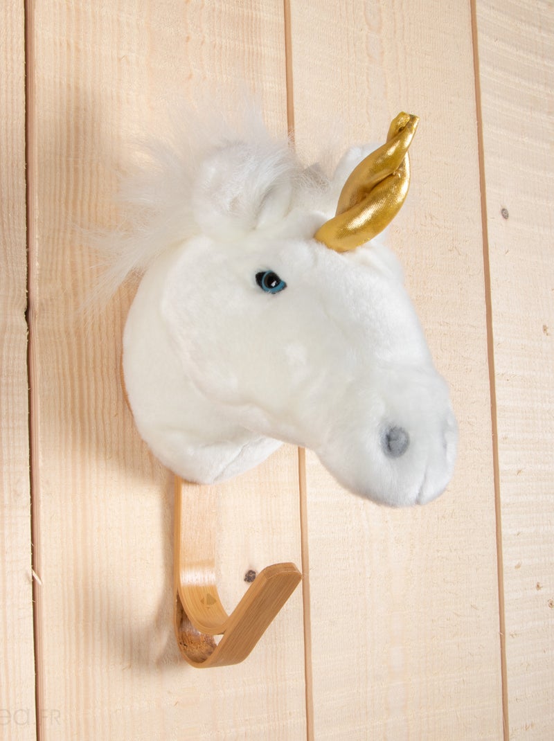 Patères petites têtes collection SOFT ANIMALS Fantastique Licorne Blanc - Kiabi