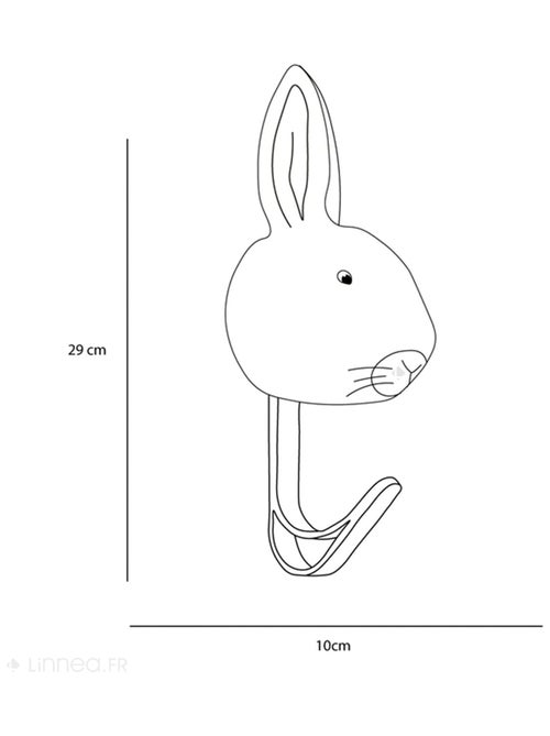 Patères petites têtes collection SOFT ANIMALS Forêt Lapin - Kiabi