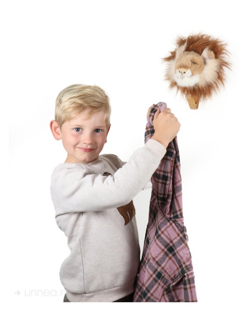 Patères petites têtes collection SOFT ANIMALS Forêt Lièvre Brun Lewis - Kiabi