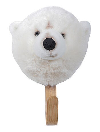 Patères petites têtes collection SOFT ANIMALS Polaire Ours Polaire Basile
