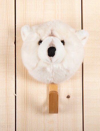 Patères petites têtes collection SOFT ANIMALS Polaire Ours Polaire Basile