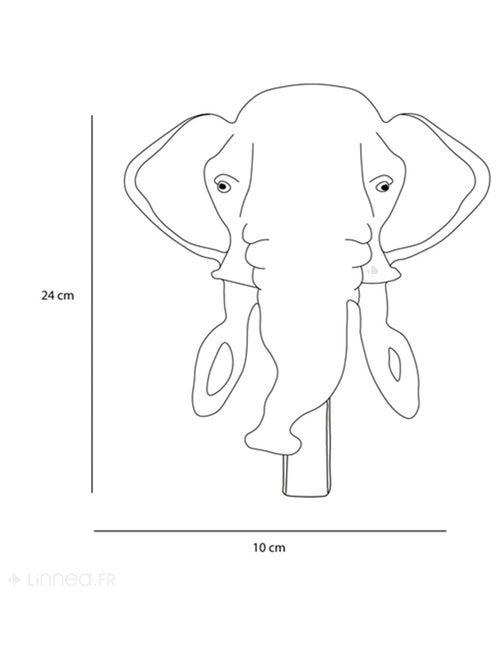 Patères petites têtes collection SOFT ANIMALS Préhistorique Mammouth Arthur - Kiabi