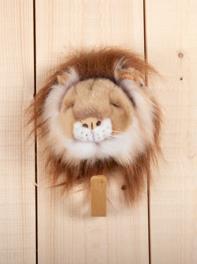 Patères petites têtes collection SOFT ANIMALS Savane Lion Marron - Kiabi