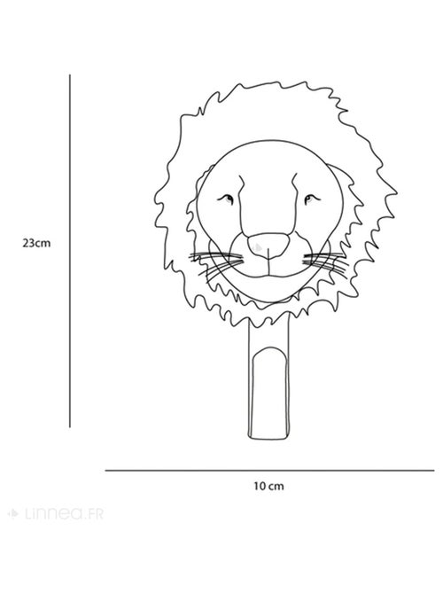 Patères petites têtes collection SOFT ANIMALS Savane Lion - Kiabi