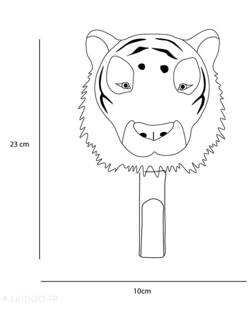 Patères petites têtes collection SOFT ANIMALS Savane Tigre - Kiabi