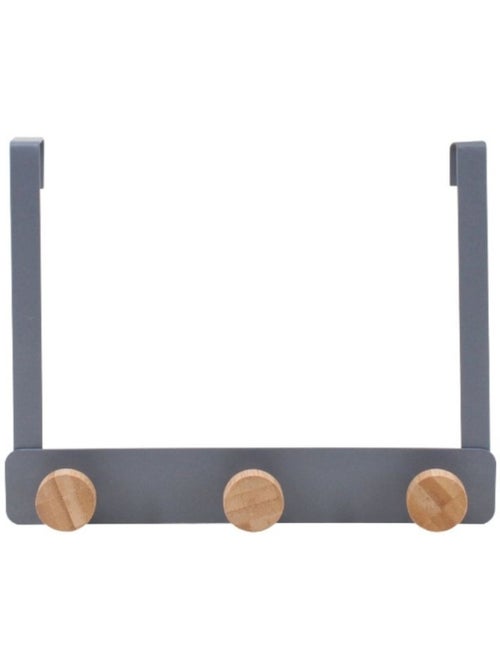 Pat?re de porte 3 t?tes en m?tal gris 25cm - Kiabi