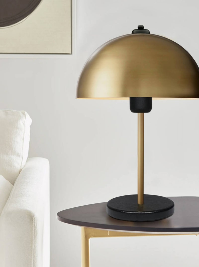 PAULE - Lampe de table champignon doré 37cm Doré/or - Kiabi