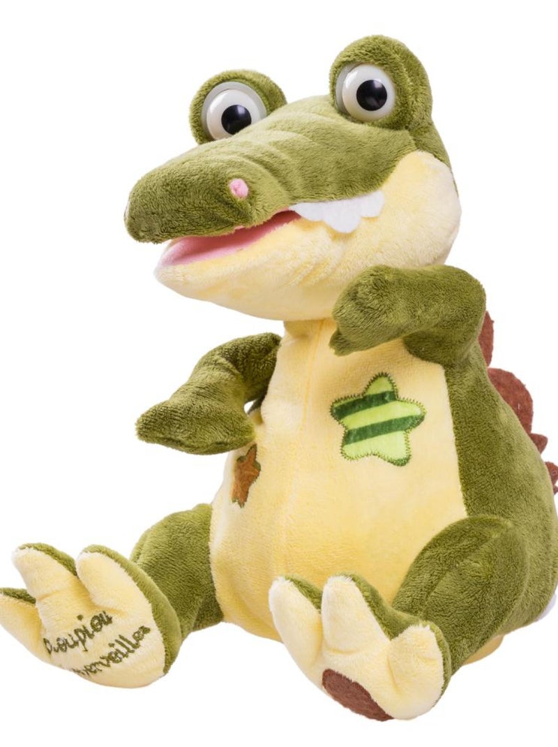 Paulo le croco - peluche animée Vert - Kiabi