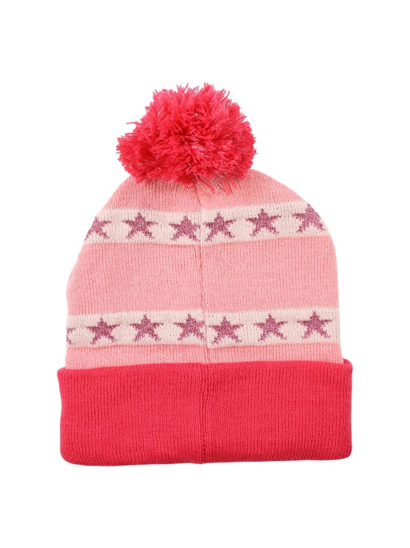 Paw Patrol - Bonnet fille avec pompon imprimé Rose - Kiabi