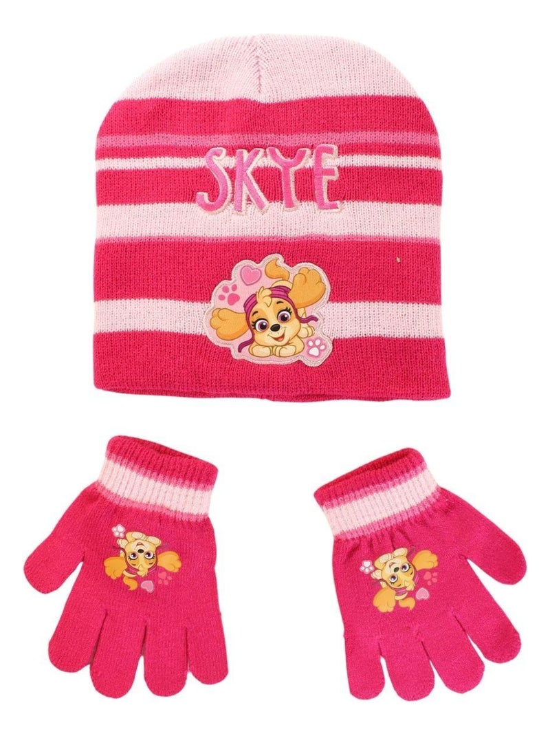 Paw Patrol - Bonnet gant Imprimé La Pat' Patrouille Rose - Kiabi