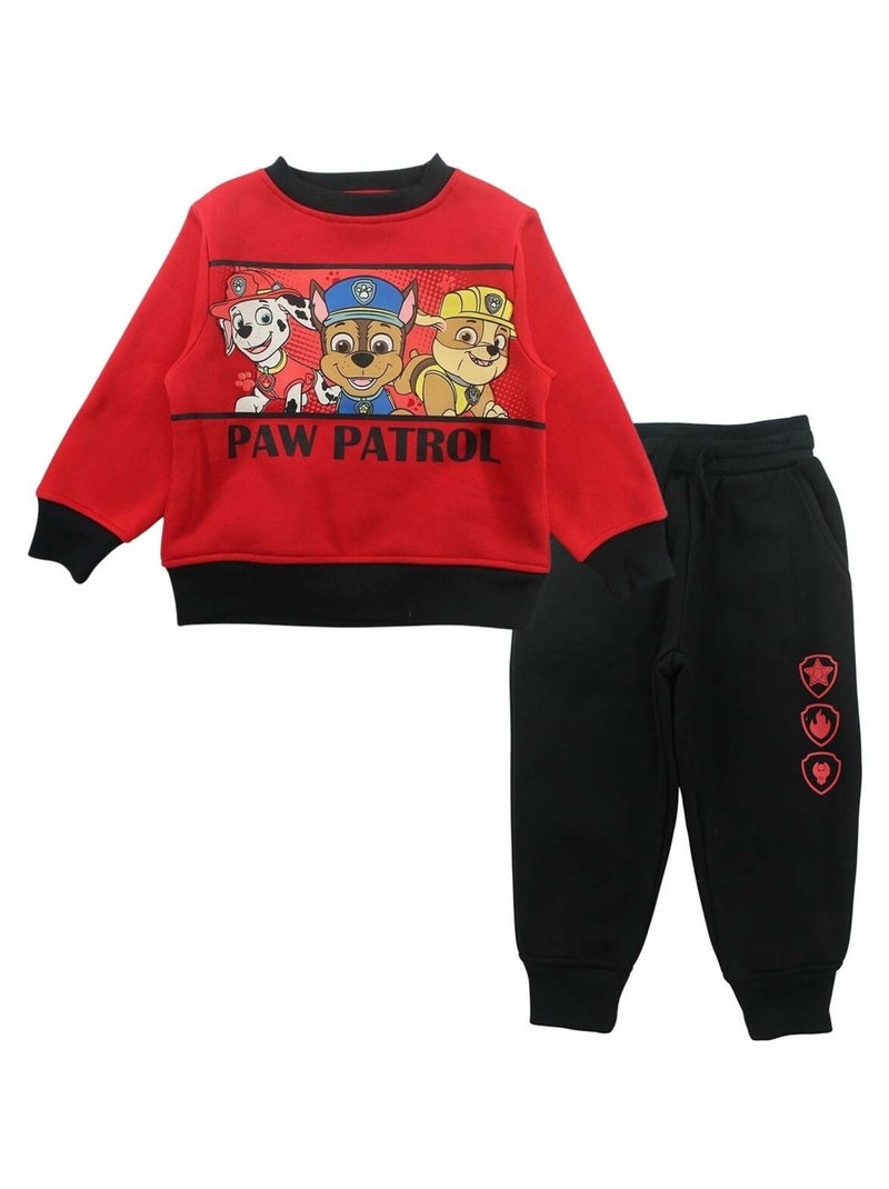 Paw Patrol - Ensemble Sweat et pantalon de jogging La Pat' Patrouille Rouge - Kiabi