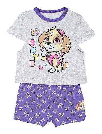 Paw Patrol - Ensemble T-shirt et Short bébé Fille La Pat' Patrouille