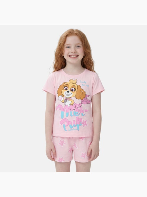 Paw Patrol - Ensemble t-shirt et short fille imprimé - Kiabi