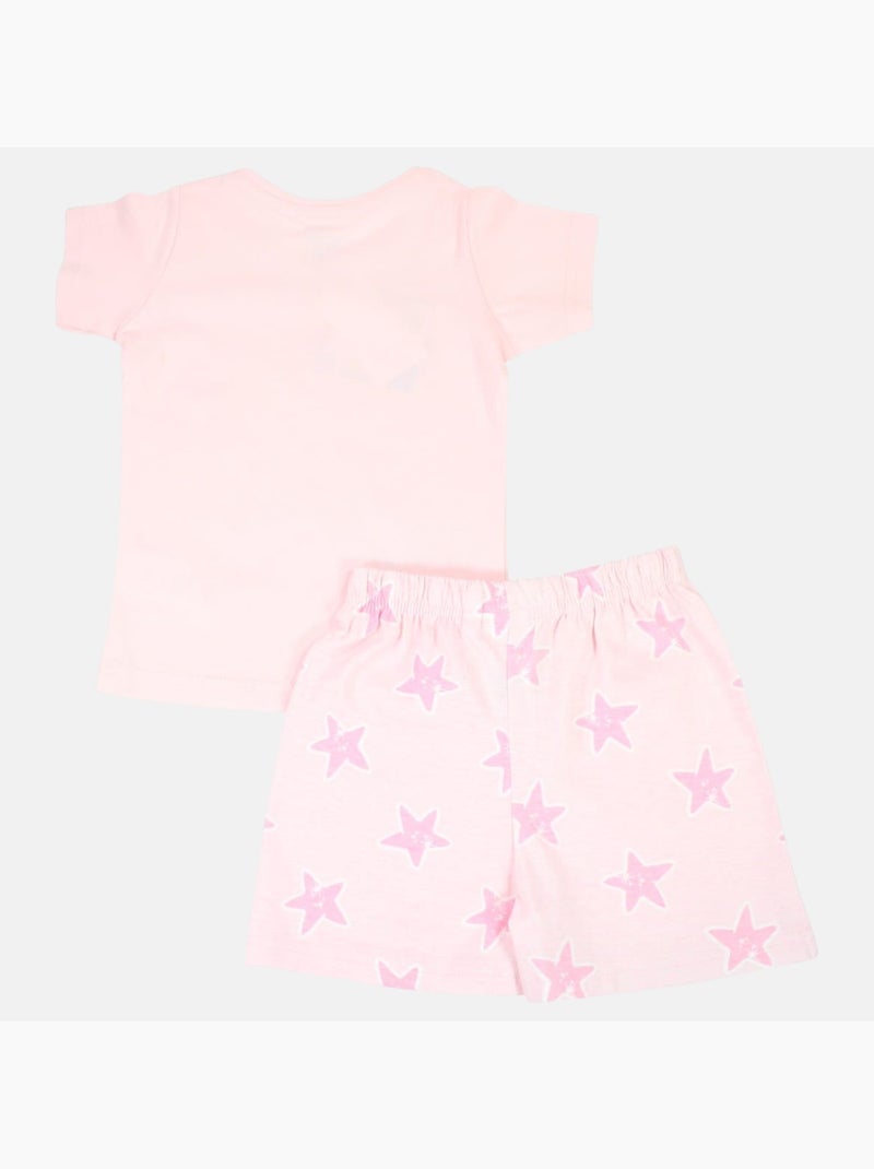 Paw Patrol - Ensemble t-shirt et short fille imprimé Rose - Kiabi