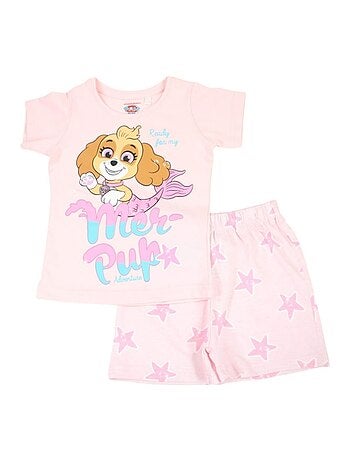 Paw Patrol - Ensemble T-shirt et Short Fille La Pat' Patrouille .