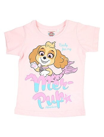 Paw Patrol - Ensemble T-shirt et Short Fille La Pat' Patrouille .