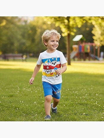 Paw Patrol - Ensemble t-shirt et short garçon imprimé