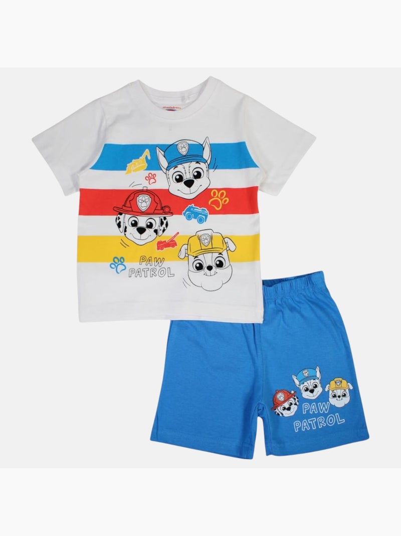 Paw Patrol - Ensemble t-shirt et short garçon imprimé Bleu - Kiabi