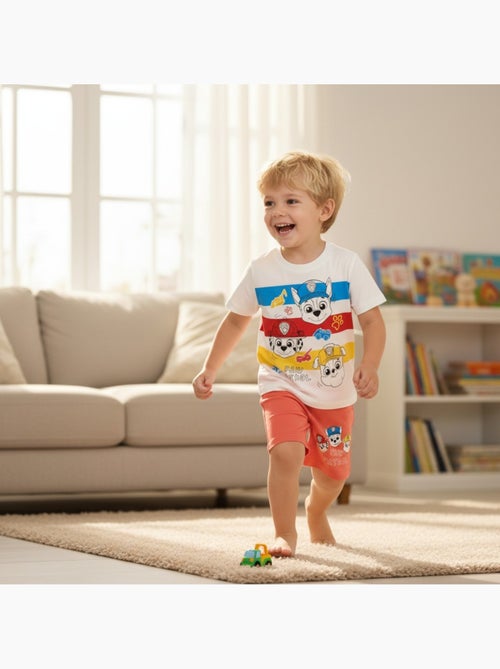 Paw Patrol - Ensemble t-shirt et short garçon imprimé - Kiabi
