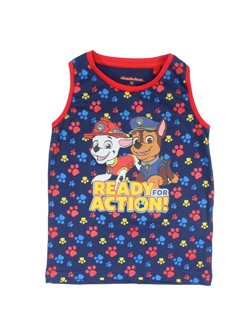 Paw Patrol - Ensemble T-shirt et Short La Pat' Patrouille Bleu marine - Kiabi