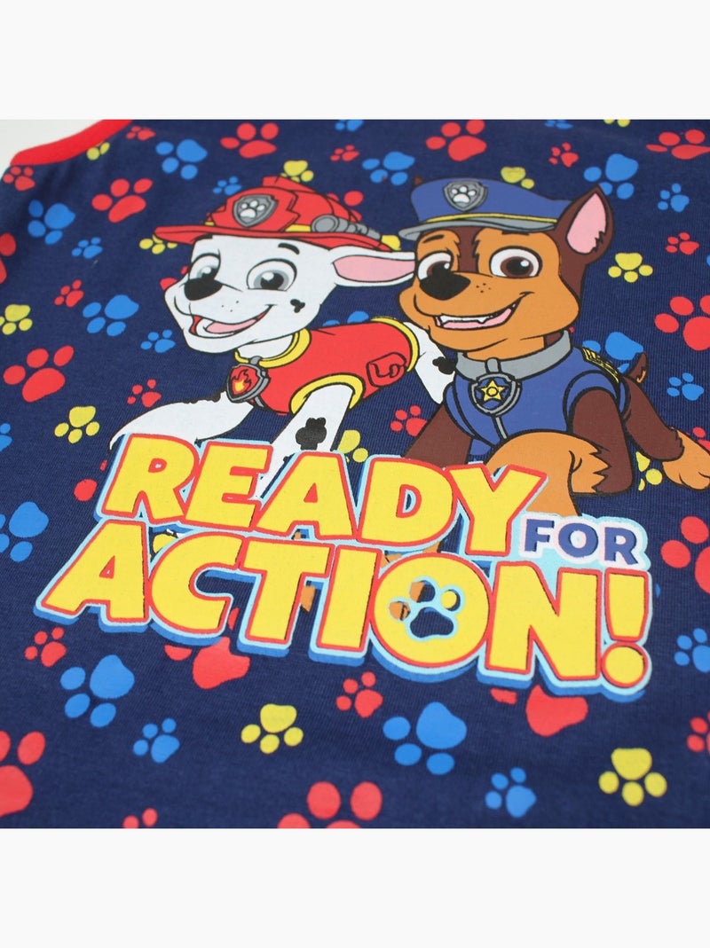 Paw Patrol - Ensemble T-shirt et Short La Pat' Patrouille Bleu marine - Kiabi