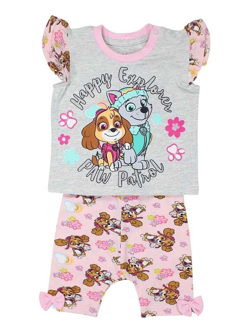 Paw Patrol Ensemble T Shirt Legging Imprim La Pat Patrouille Rose Kiabi