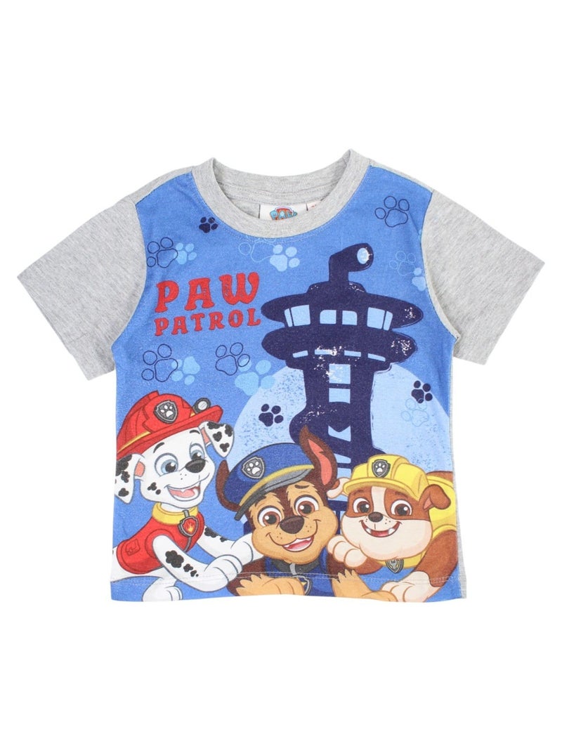 Paw Patrol - Ensemble t-shirt manches courtes et short enfant imprimé Gris - Kiabi