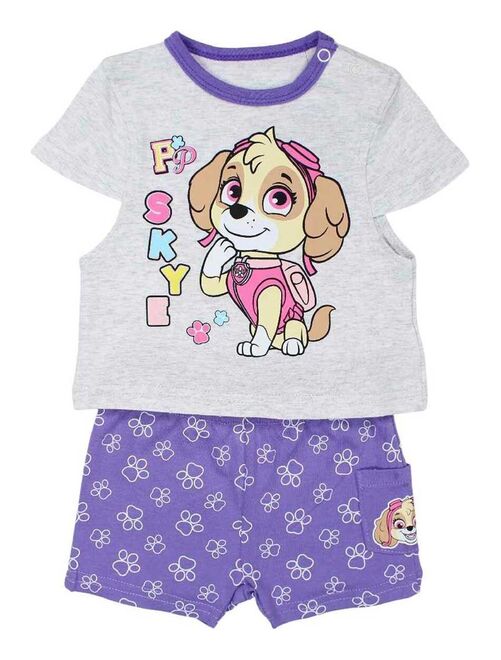 Paw Patrol - Ensemble ​​T-shirt short bébé fille Imprimé La Pat' Patrouille - Kiabi