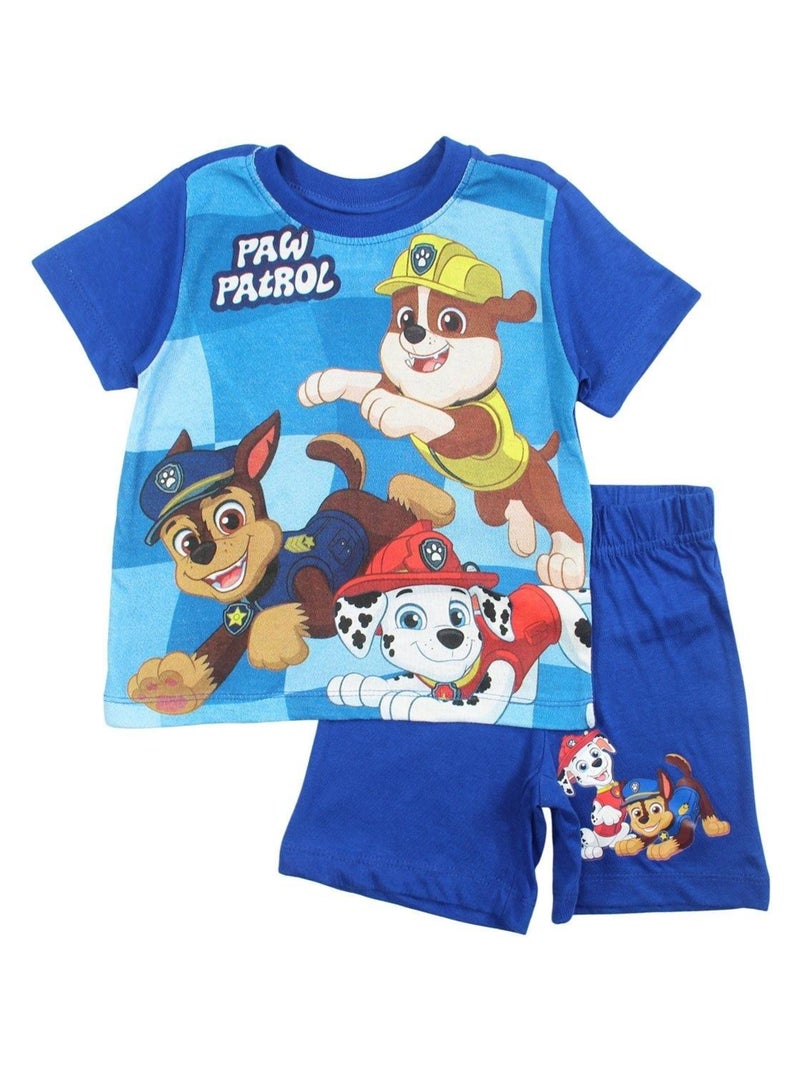 Paw Patrol - Ensemble ​​T-shirt short Imprimé La Pat' Patrouille Bleu - Kiabi