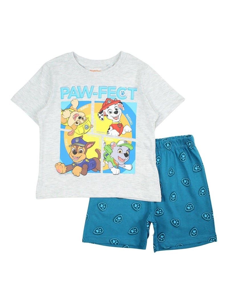 Paw Patrol - Ensemble ​​T-shirt short Imprimé La Pat' Patrouille Bleu - Kiabi