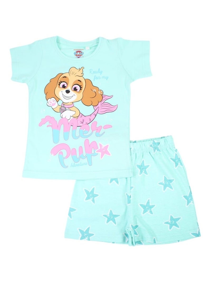 Paw Patrol - Ensemble ​​T-shirt short Imprimé La Pat' Patrouille Bleu - Kiabi