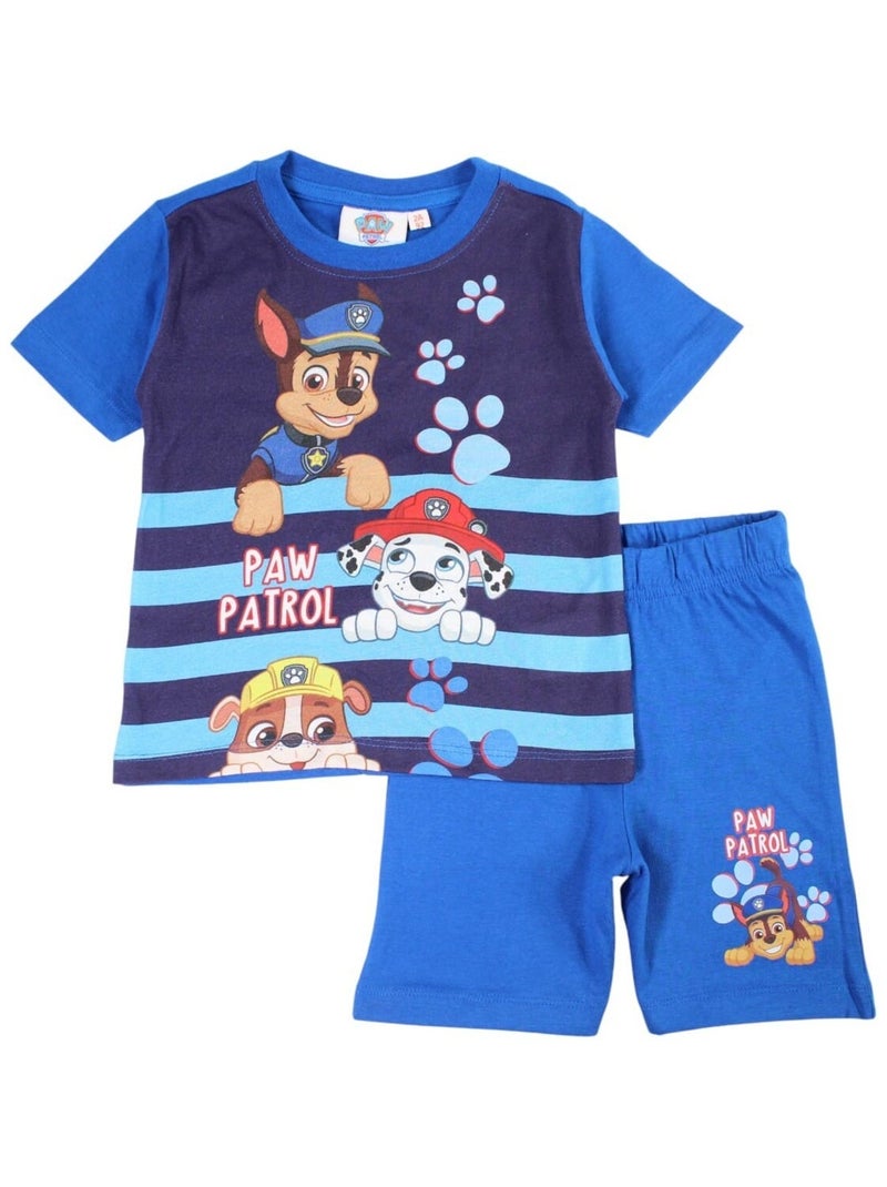 Paw Patrol - Ensemble ​​T-shirt short Imprimé La Pat' Patrouille Bleu - Kiabi