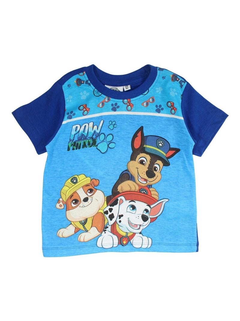 Paw Patrol - Ensemble ​​T-shirt short Imprimé La Pat' Patrouille Bleu marine - Kiabi