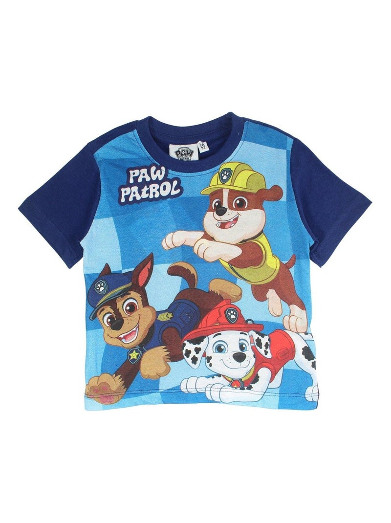 Paw Patrol - Ensemble ​​T-shirt short Imprimé La Pat' Patrouille Bleu marine - Kiabi
