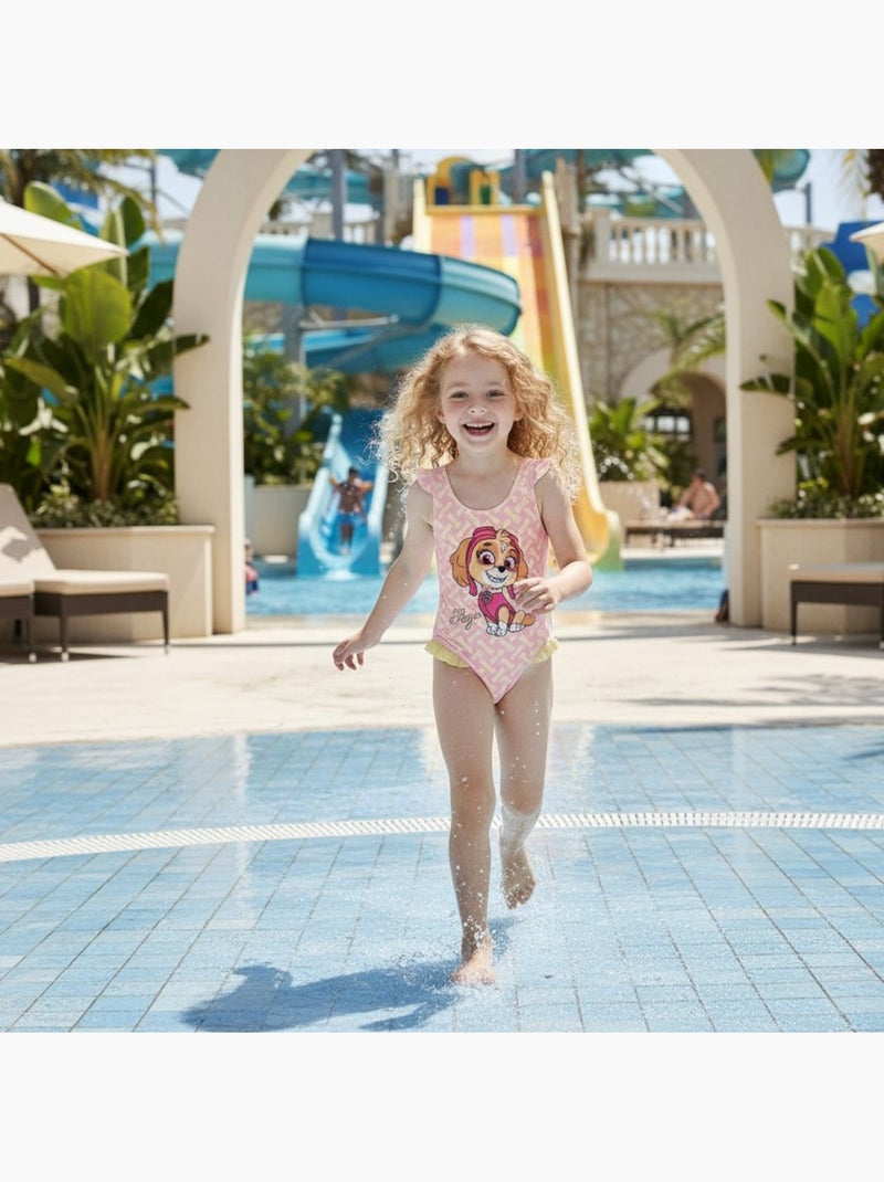Paw Patrol - Maillot de bain enfant imprimé Rose - Kiabi
