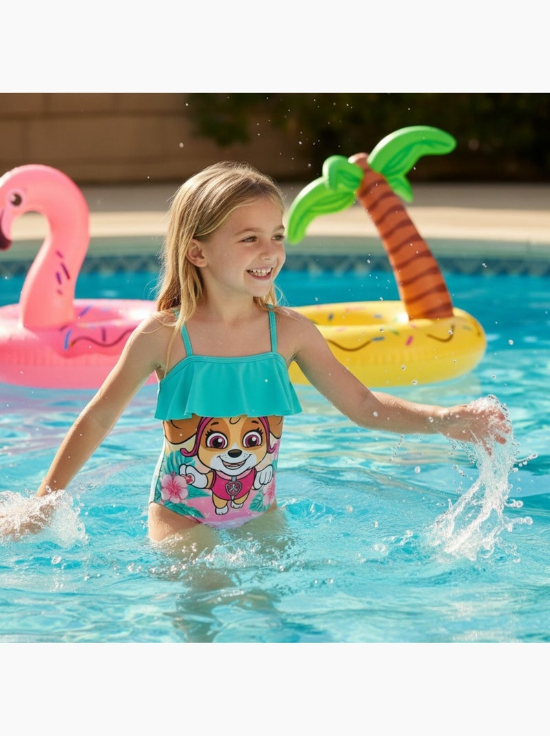 Paw Patrol - Maillot de bain fille imprimé Rose - Kiabi