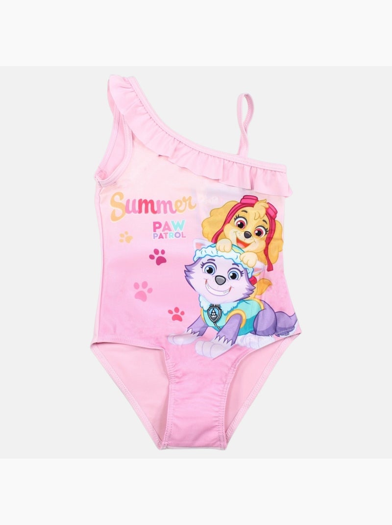 Paw Patrol - Maillot de bain une pièce enfant imprimé Rose clair - Kiabi
