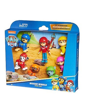 Paw Patrol - Pat Patrouille - Pack de 7 figurines Rescue Wheels